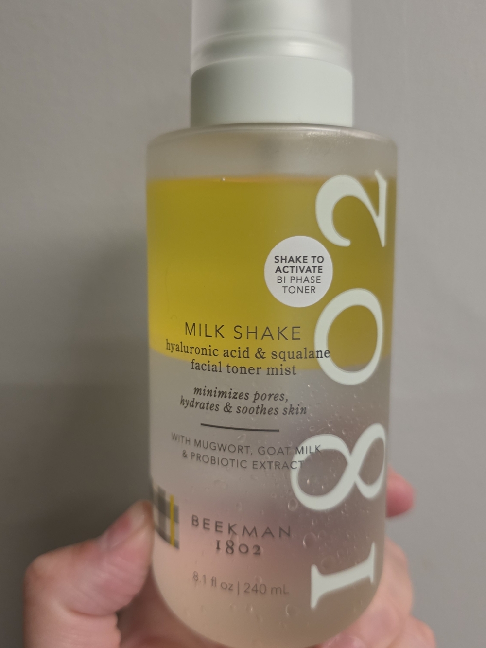 NWT Beekman 1802 Milk Shake Hyaluronic Acid & Squalane Facial Toner Mist 8.1 oz